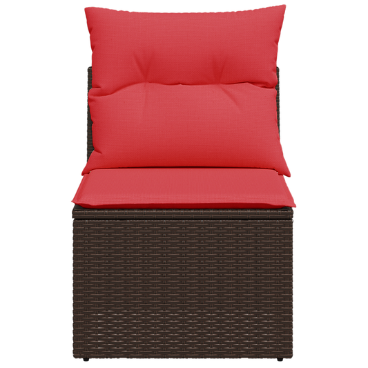 | Zahradní Sofa | S Polštářem Hnědá 55 X 62 X 69 Cm Polyratan
