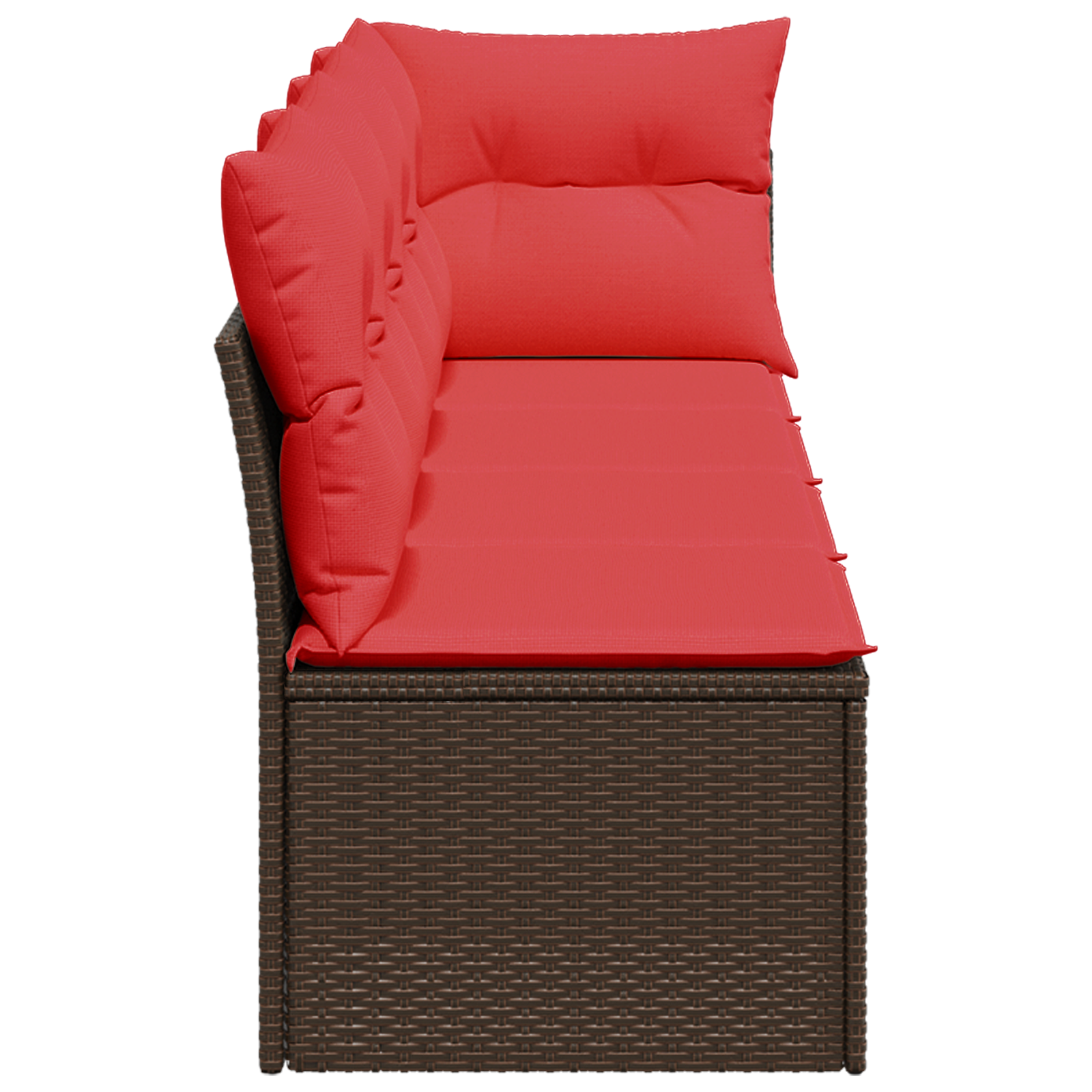 | Zahradní Sofa | S Polštářem Hnědá 227 X 62 X 69 Cm Polyratan