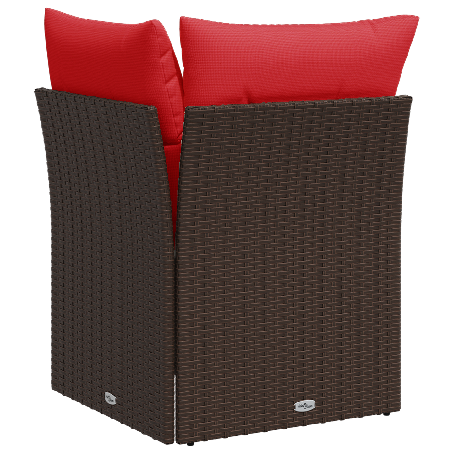 | Zahradní Sofa | S Polštářem Hnědá 62 X 62 X 69 Cm Poly Ratan