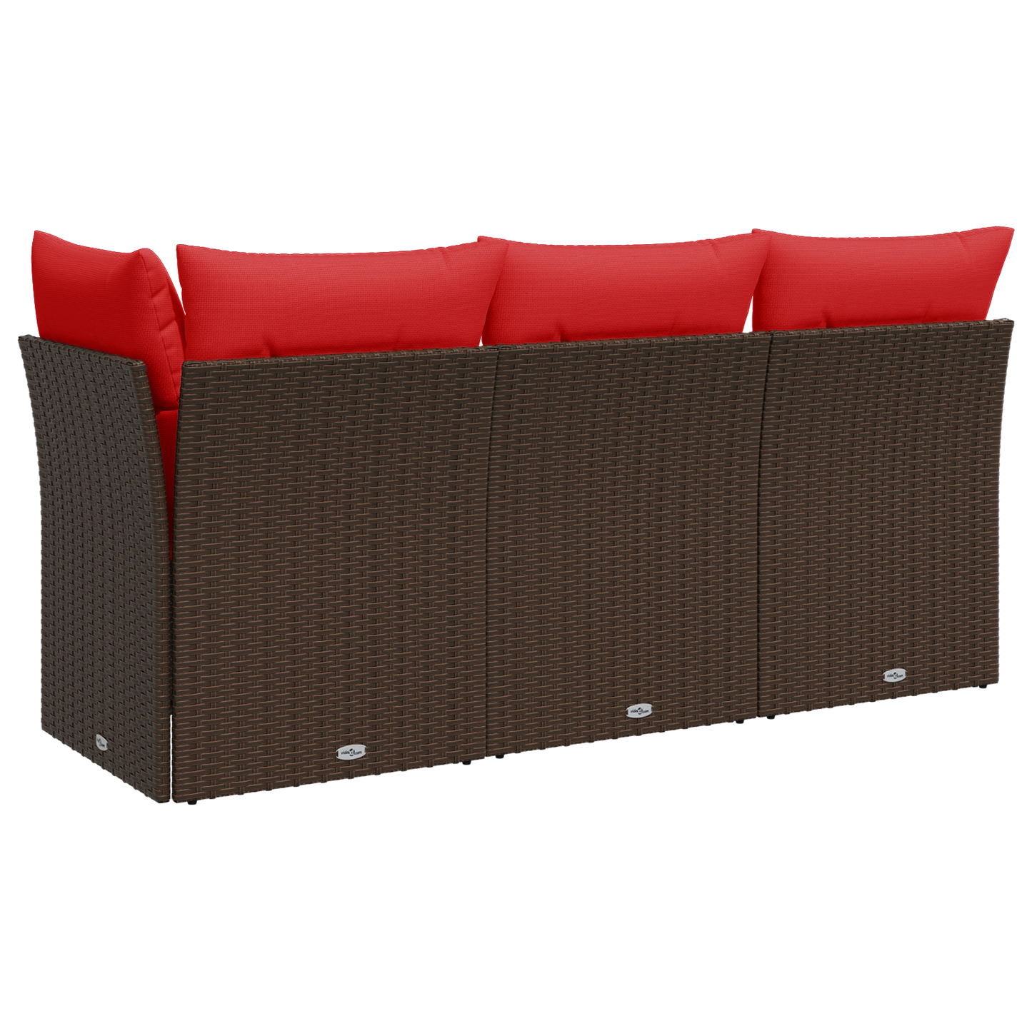 | Zahradní Sofa | S Polštářem Hnědá 172 X 62 X 69 Cm Poly Ratan