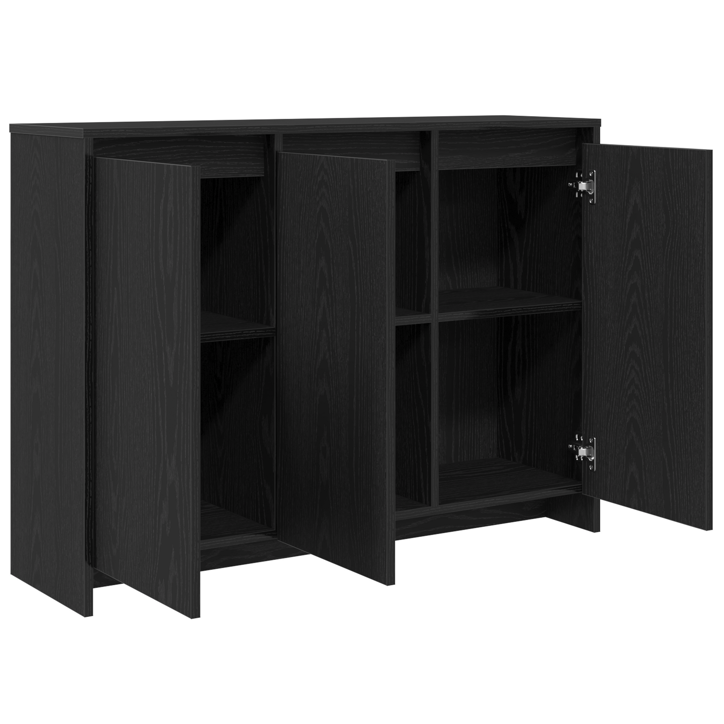 Servírovací Skříň Černá 102 X 29.5 X 75 Cm Kompozitní Dřevo