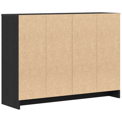 Servírovací Skříň Černá 102 X 29.5 X 75 Cm Kompozitní Dřevo