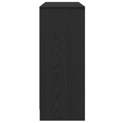 Servírovací Skříň Černá 102 X 29.5 X 75 Cm Kompozitní Dřevo