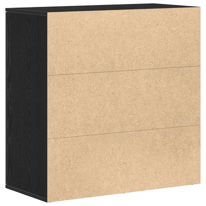 Servírovací Skříň Černý Dub 79 X 38 X 80 Cm Kompozitní Dřevo