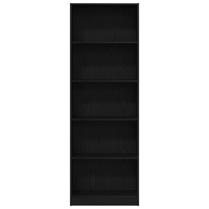 Knihovna 60 X 24 X 176 Cm Kompozitní Dřevo Černý Dub