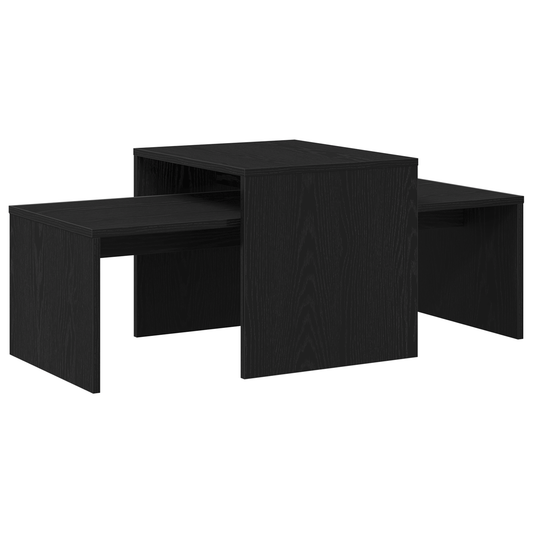 Hnízdové Stolky Černý Dub 100 X 48 X 40 Cm Kompozitní Dřevo
