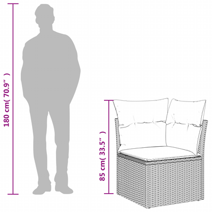 | Zahradní Sofa | S Polštářem Hnědá 62 X 62 X 69 Cm Polyratan