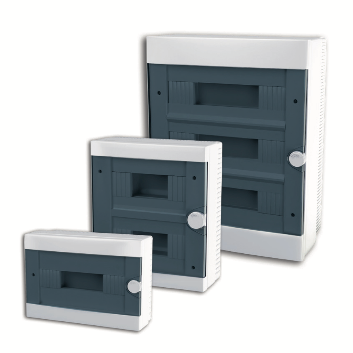 ARS Modulární rozváděč 16 MOD (16 pojistek), rozvodná skříň pro povrchovou montáž, plastová, průhledná dvířka IP40, 341205