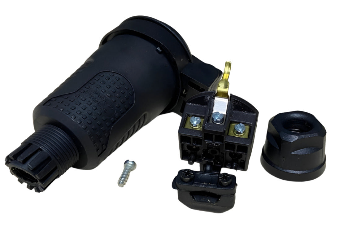 Hermetický černý gumová zásuvka IP54 s klapkou 2P+Z 16A 250V SCHUKO RDP-F Bylion