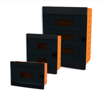 ARS Modulární rozváděč 2-6 MOD (2-6 pojistek), rozvodná skříň pod omítku plastová, průhledná dvířka IP40, 342592