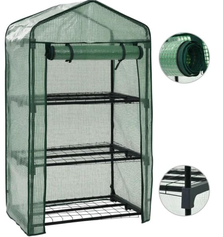 3patrový mini skleník 69 x 49 x 125 cm