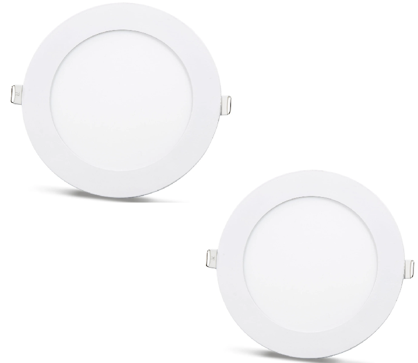 2 ks - SLIM LED panel studená bílá /6500K 18W / 1620Lm kruhový vestavný kulatý (napájecí zdroj součástí sestavy) 6500K YL10-1800