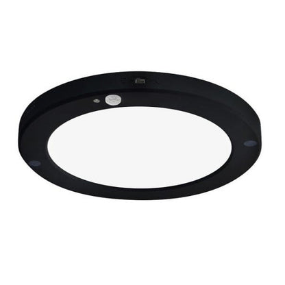 Slim černý rámeček LED 20W tenké stropní svítidlo plafoniera s pohybovým čidlem PIR  kruhové studená bílá / 6500K YL14-1810-S