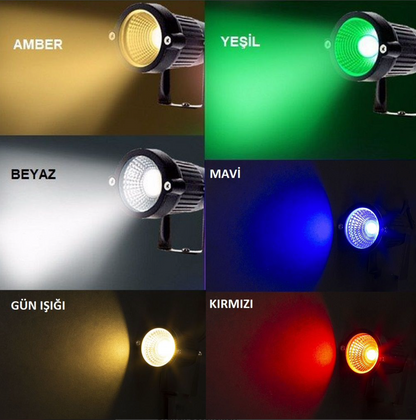 NOAS zahradní lampa reflektor zapichovací světla zemní LED sloupek 5W 450Lm AMBER YL74-0506