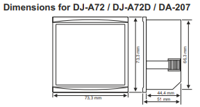 Digitální vestavěný panelový ampérmetr pro měření střídavých nepřímých proudů X/5