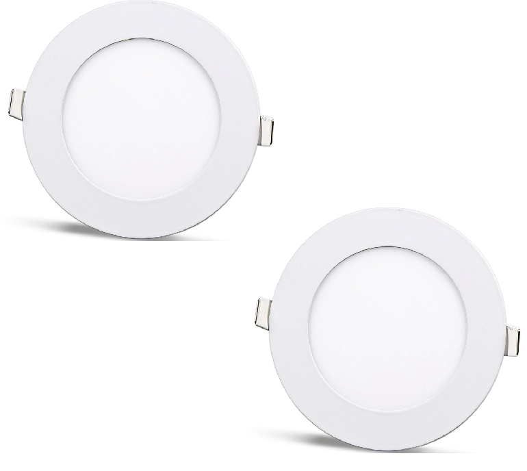 2 ks - kulatý LED panel 6W / 540Lm studená bílá kruhový vestavný (napájecí zdroj součástí sestavy) 6500K YL10-0600