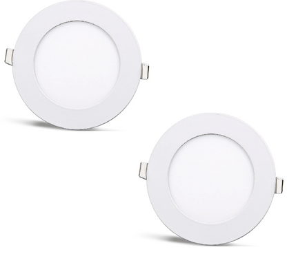 2 ks - kulatý LED panel 6W / 540Lm studená bílá kruhový vestavný (napájecí zdroj součástí sestavy) 6500K YL10-0600