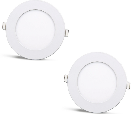 2 ks - kulatý LED panel 6W / 540Lm studená bílá kruhový vestavný (napájecí zdroj součástí sestavy) 6500K YL10-0600