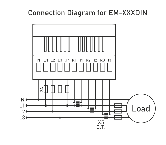 3-fázový digitální panelový multimetr DIN Ukazatel proudu, napětí a frekvence
