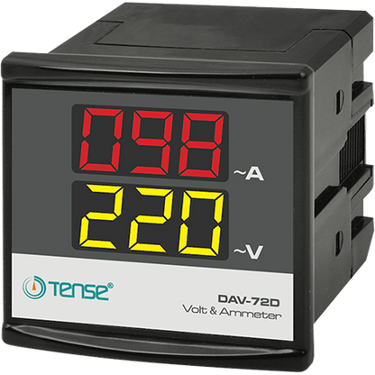 DAV-72D panelový digitální ampérmetr a voltmetr pro AC 100 ampérů, 150V