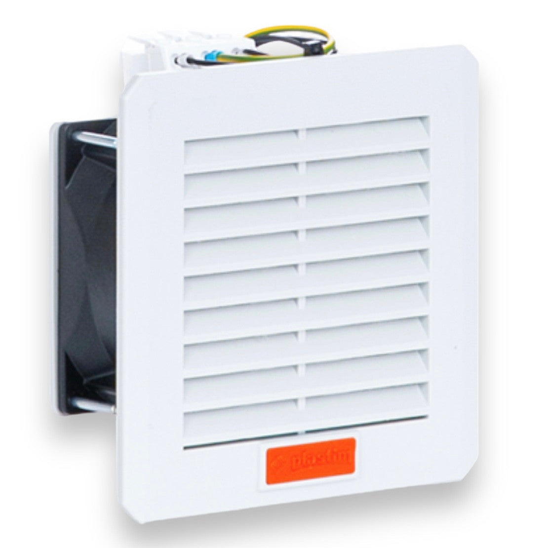 Ventilátor s filtrem + šruboba svorka, 30 (41) m3/h, 120x120,  230V 50/60Hz IP54 PTF1000T Plastim