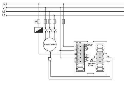Vysoká přesnost regulátor teploty pro montáž do panelu ON - OFF až 600ºC
