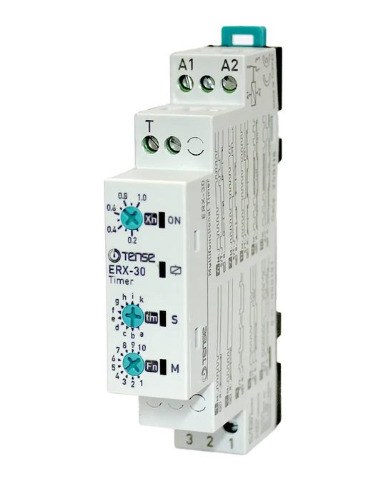 Multifunkční časové relé čas.rozsah: 0.1 s - 30 h 12V-240V AC/DC