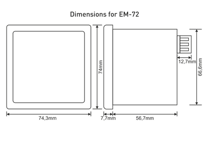 3-fázové digitální panelové měřiče Multimetr proudu Napětí Indikátor frekvence