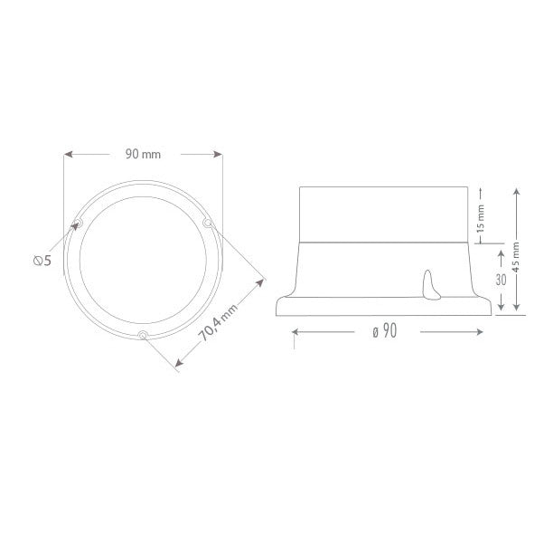 SNT-M725, SNT-M715 signální maják s bzučákem, ø70mm