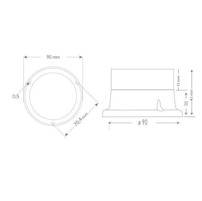 SNT-M725, SNT-M715 signální maják s bzučákem, ø70mm