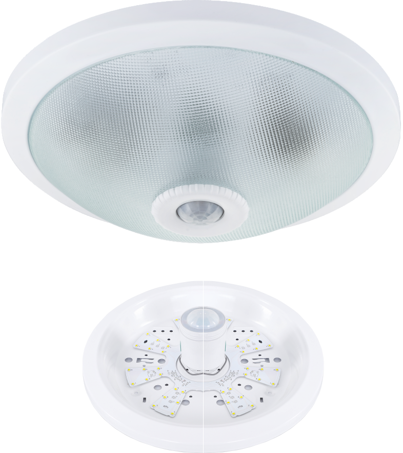 LED Plafoniera 18W s pohybovým čidlem PIR Svítidlo přisazené kruhové s IR čidlem