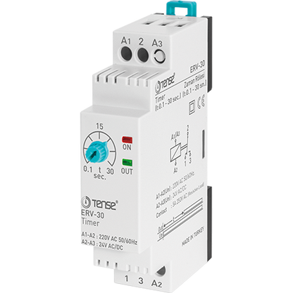 Zpožďovací časové relé / ON-DELAY 24 V/AC/DC, 230 V/AC 3 / 12 / 30 / 60 sec/min