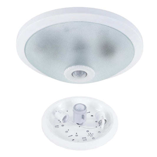 Plafoniera s pohybovým čidlem PIR / Svítidlo přisazené kruhové s IR čidlem (2xe27)