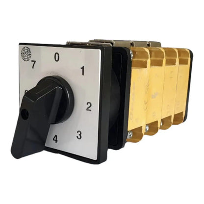 Krokový spínač 0-1-2-3-4-5-6-7 stupňový otočný přepínač , 1 pólů, 10-160A