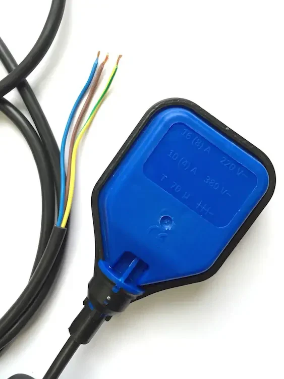 Hladinový spínač plovákový pro čistou vodu (plnění, vypouštění), NO+NC, PVC