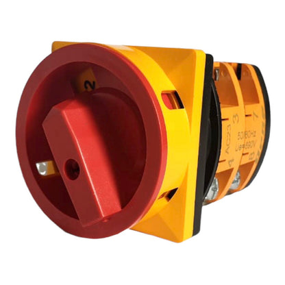 Zablokovatelný nouzový údržbový skupinový přepínač 1-0-2, 1-2-3-4 pólů, 10-400A