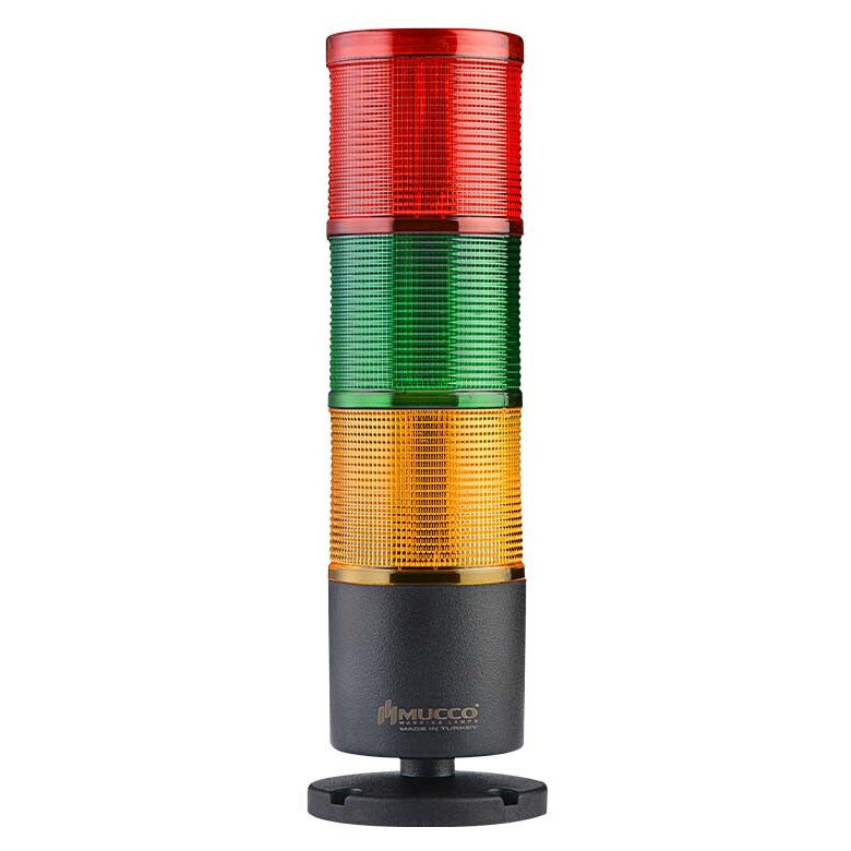 Třívrstvý sloupek/LED maják s bzučákem pro povrchovou montáž