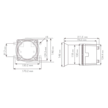ES120 Heavy Duty klakson, kovový odlitek, 7 tónů, 85-250 V AC/DC
