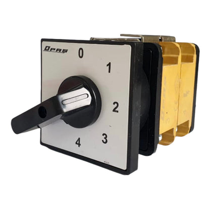 Krokový spínač 0-1-2-3-4 stupňový otočný přepínač , 1-2 póly, 10-160A