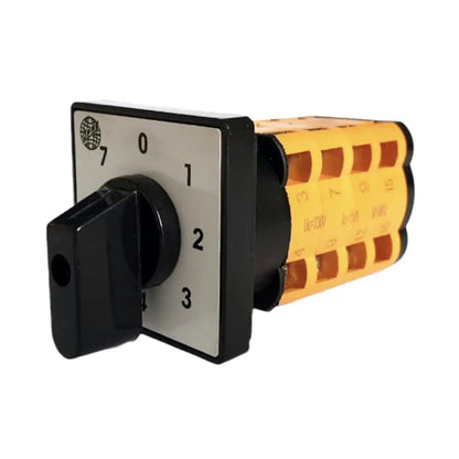 Krokový spínač 0-1-2-3-4-5-6-7 stupňový otočný přepínač , 1 pólů, 10-160A