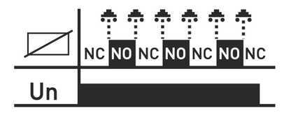 Bistabilní paměťové relé / Start-Stop relé, pulsní impulsní / Impulzní spínač