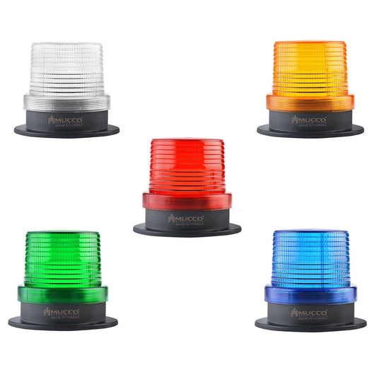 signální maják rotační s bzučákem, ø90mm, 85-250V AC/DC