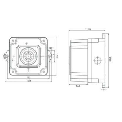 Těžká siréna/houkačka (7 tónů) s červeným stroboskopickým světlem 85-260 V