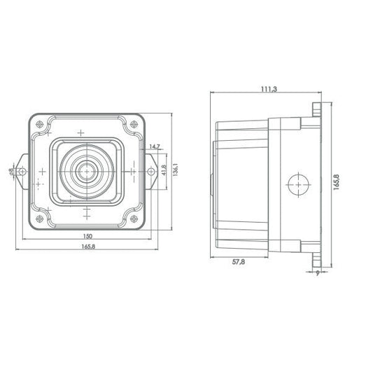 Těžká siréna/houkačka (7 tónů) s červeným stroboskopickým světlem 85-260 V