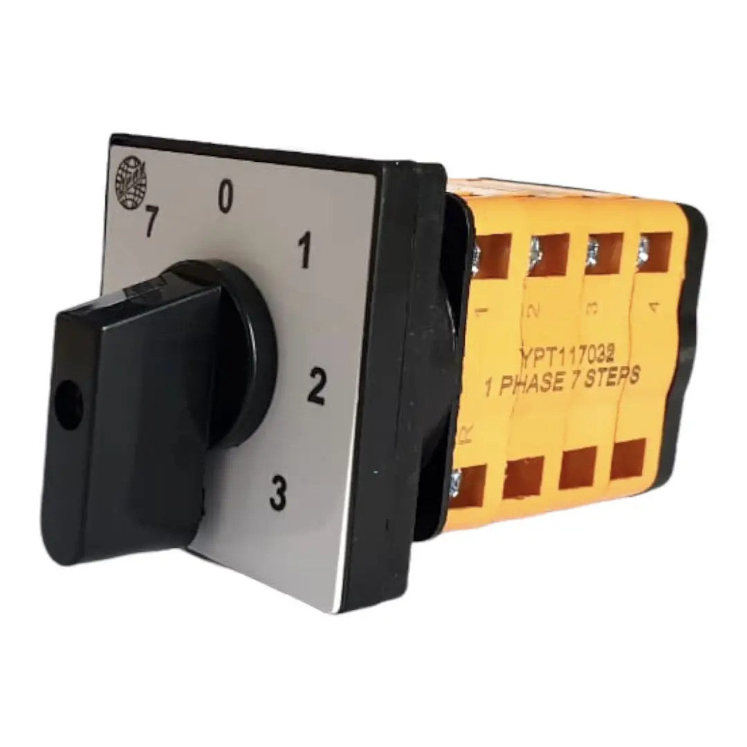 Krokový spínač 0-1-2-3-4-5-6-7 stupňový otočný přepínač , 1 pólů, 10-160A