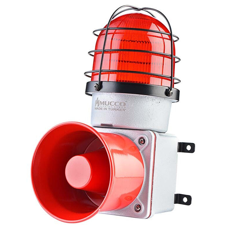 Kovový odlitek sirény/houkačky se stroboskopem v kleci