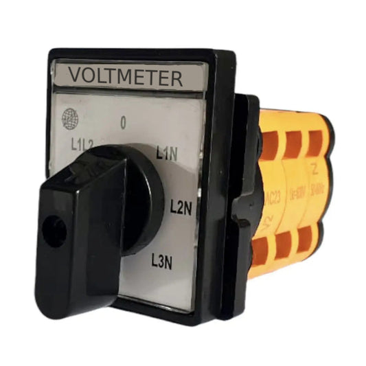 7 polohový voltmetrový vačkový spínač 0-L1N-L2N-L3N-L3L1-L2L3-L1L2