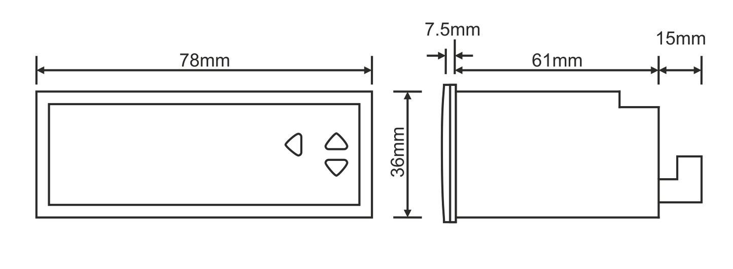 Regulátor termostat teploty pro montáž do panelu ON - OFF s externím čidlem