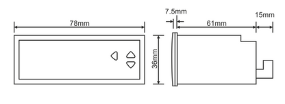 Regulátor termostat teploty pro montáž do panelu ON - OFF s externím čidlem