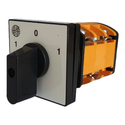 Reverzní vačkový spínač / Reverzační otočný přepínač 1-0-1, 3 pólů, 10-120A